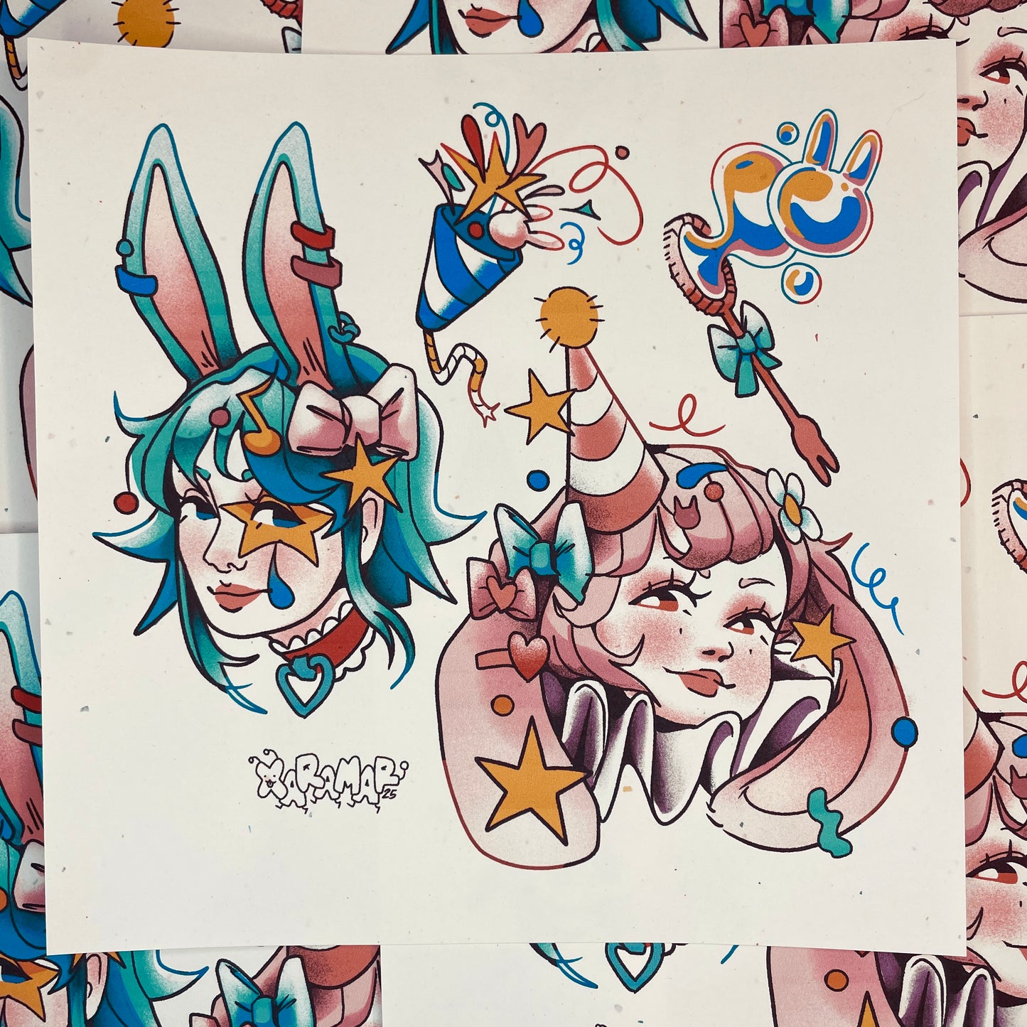 Party Bunnies Print