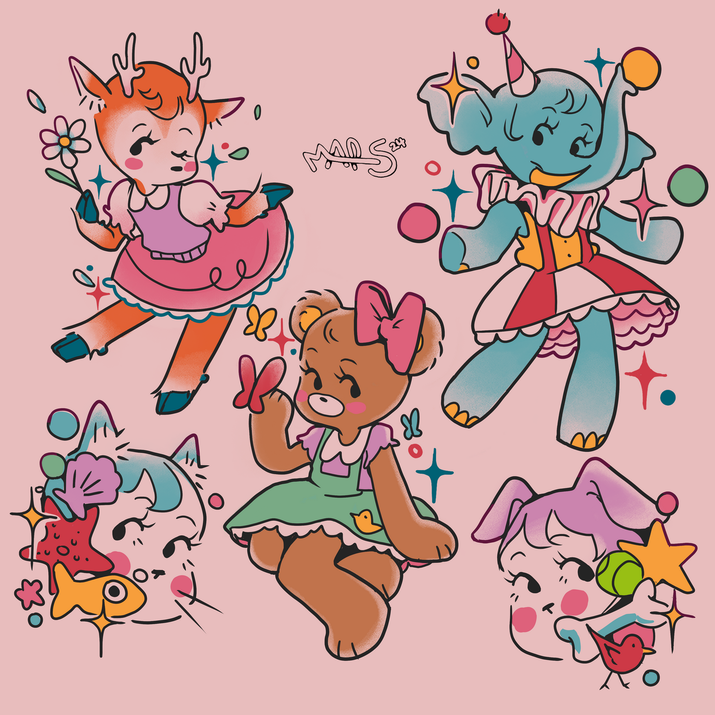 Summer Pals Print