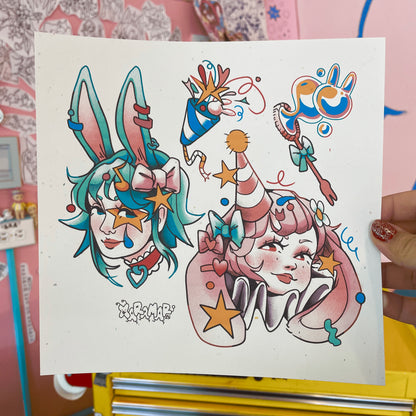 Party Bunnies Print