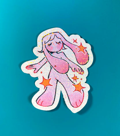 Floating Bunny Sticker