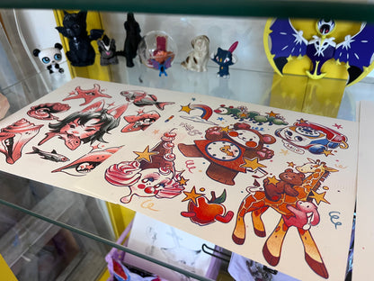 Cat Girl Diet Risograph Print