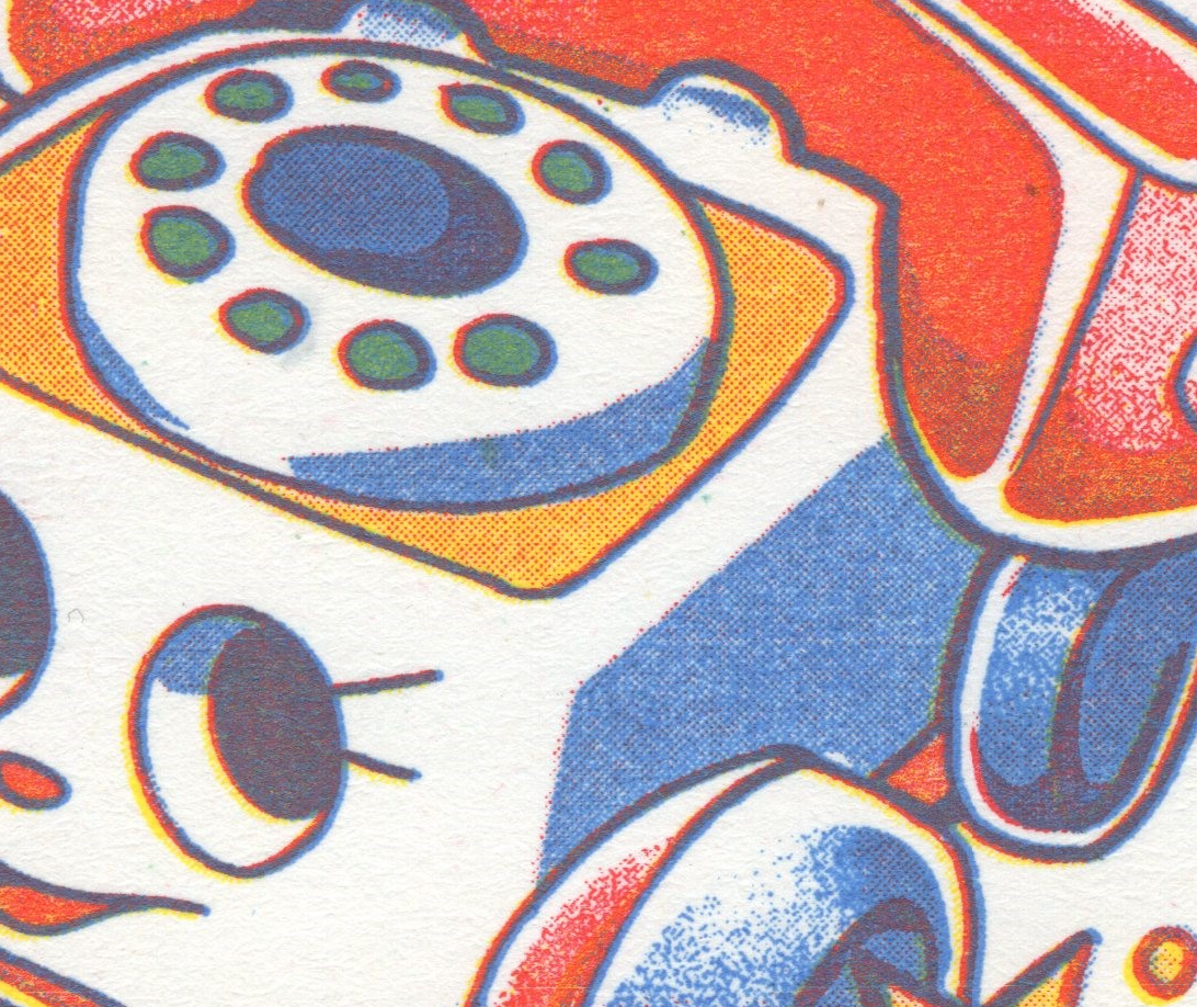 Kidcore Flash Risograph Print